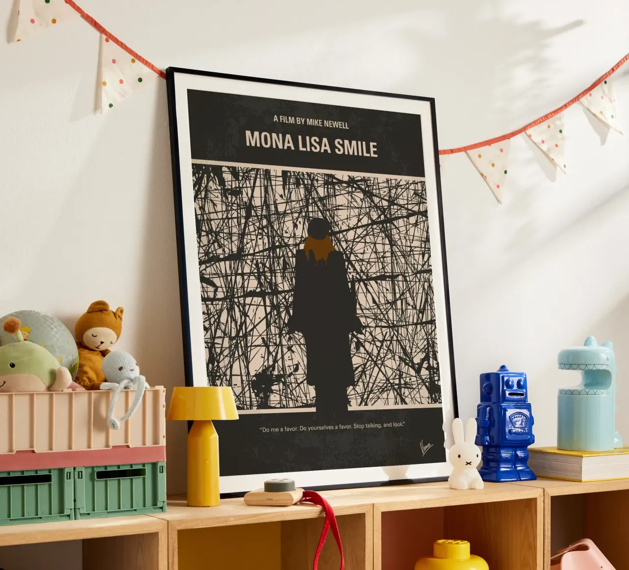 No914 My Mona Lisa Smile minimal movie poster poster con telaio in alluminio da Chungkong