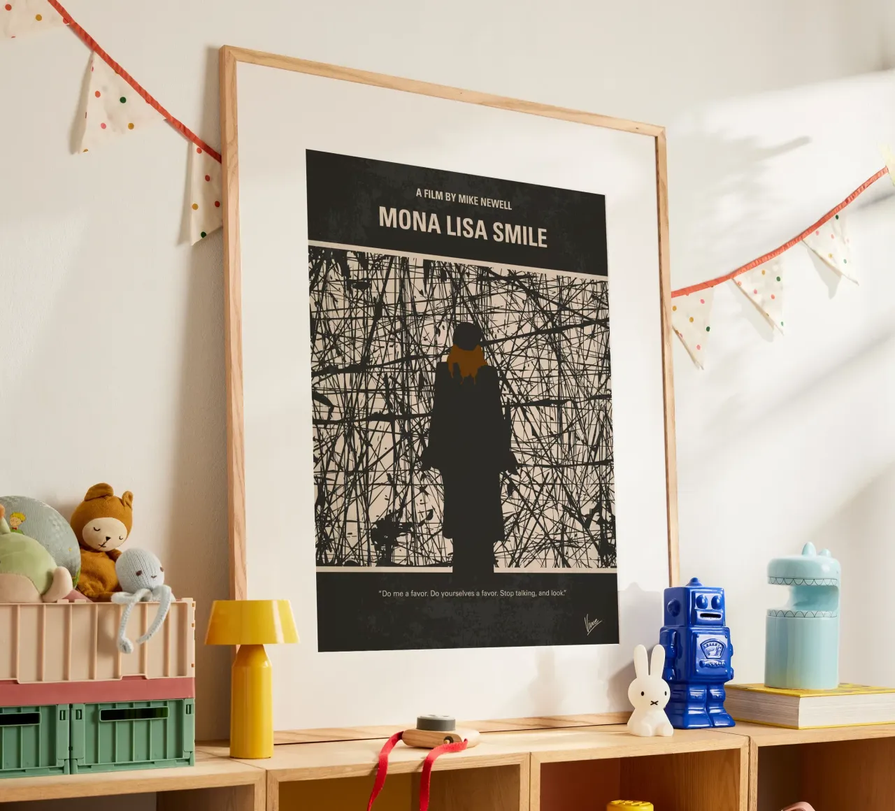 No914 My Mona Lisa Smile minimal movie poster poster con telaio in alluminio da Chungkong
