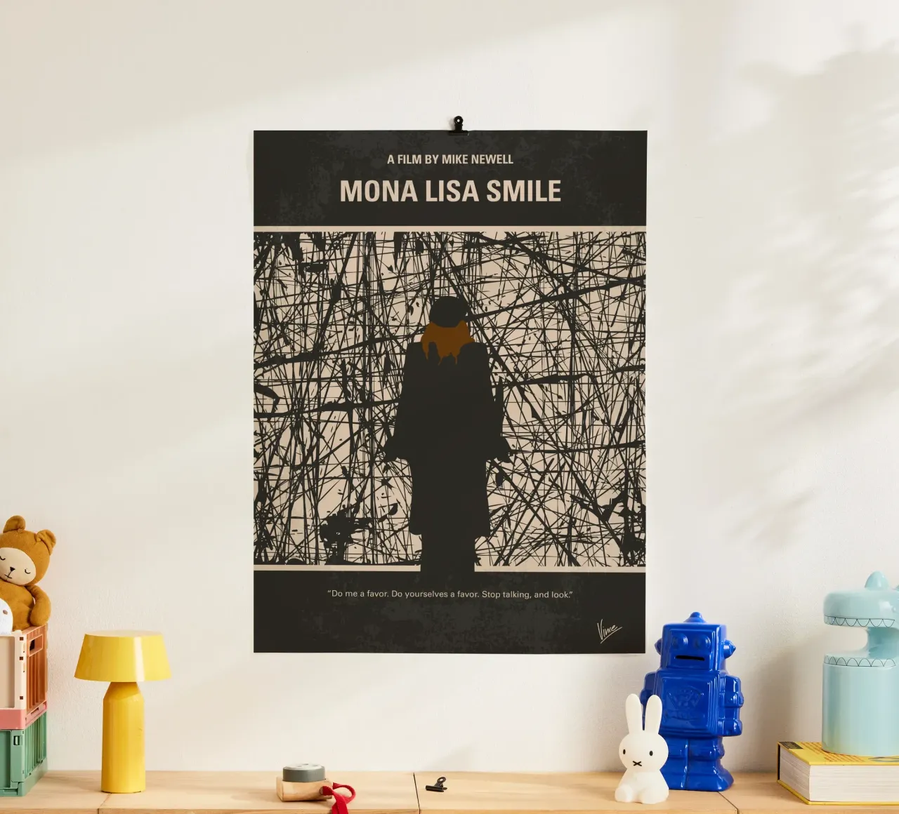 No914 My Mona Lisa Smile minimal movie poster poster con telaio in alluminio da Chungkong
