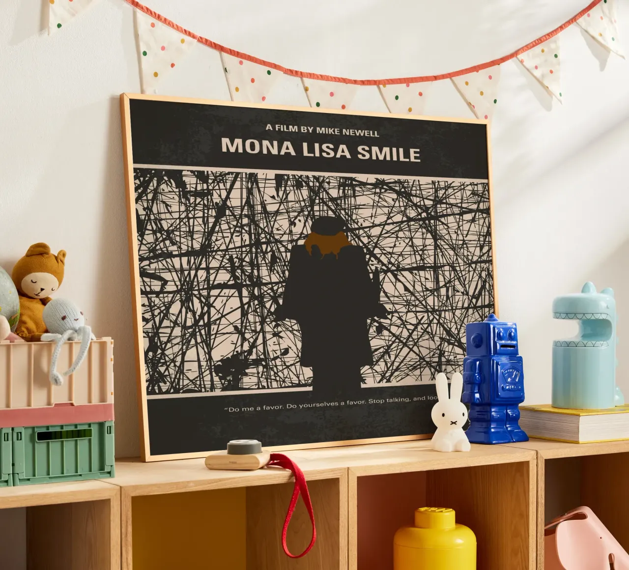 No914 My Mona Lisa Smile minimal movie poster poster con telaio in alluminio da Chungkong