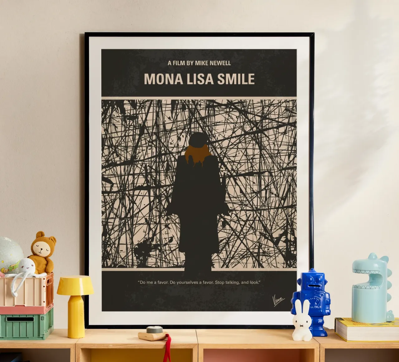 No914 My Mona Lisa Smile minimal movie poster poster con telaio in alluminio da Chungkong