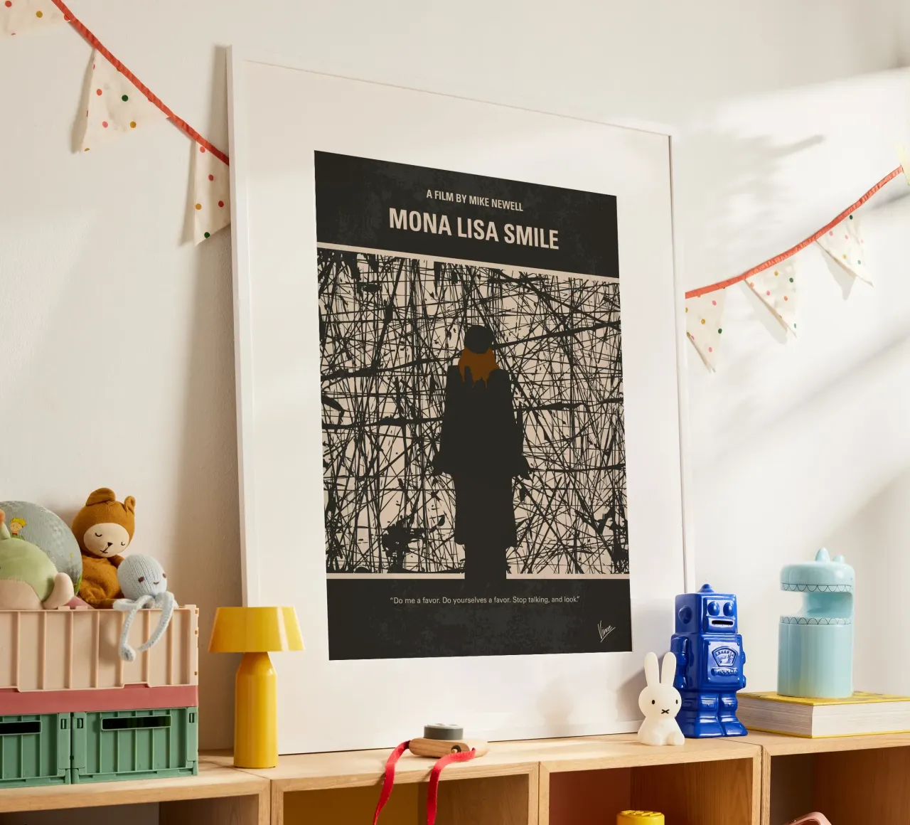 No914 My Mona Lisa Smile minimal movie poster poster con telaio in alluminio da Chungkong