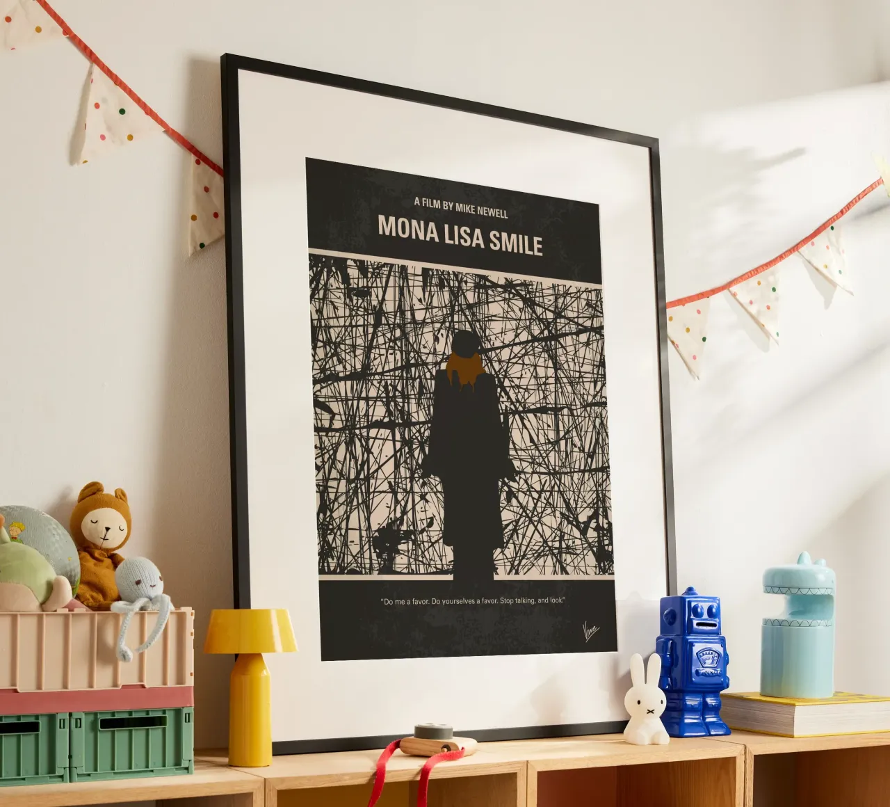 No914 My Mona Lisa Smile minimal movie poster poster con telaio in alluminio da Chungkong