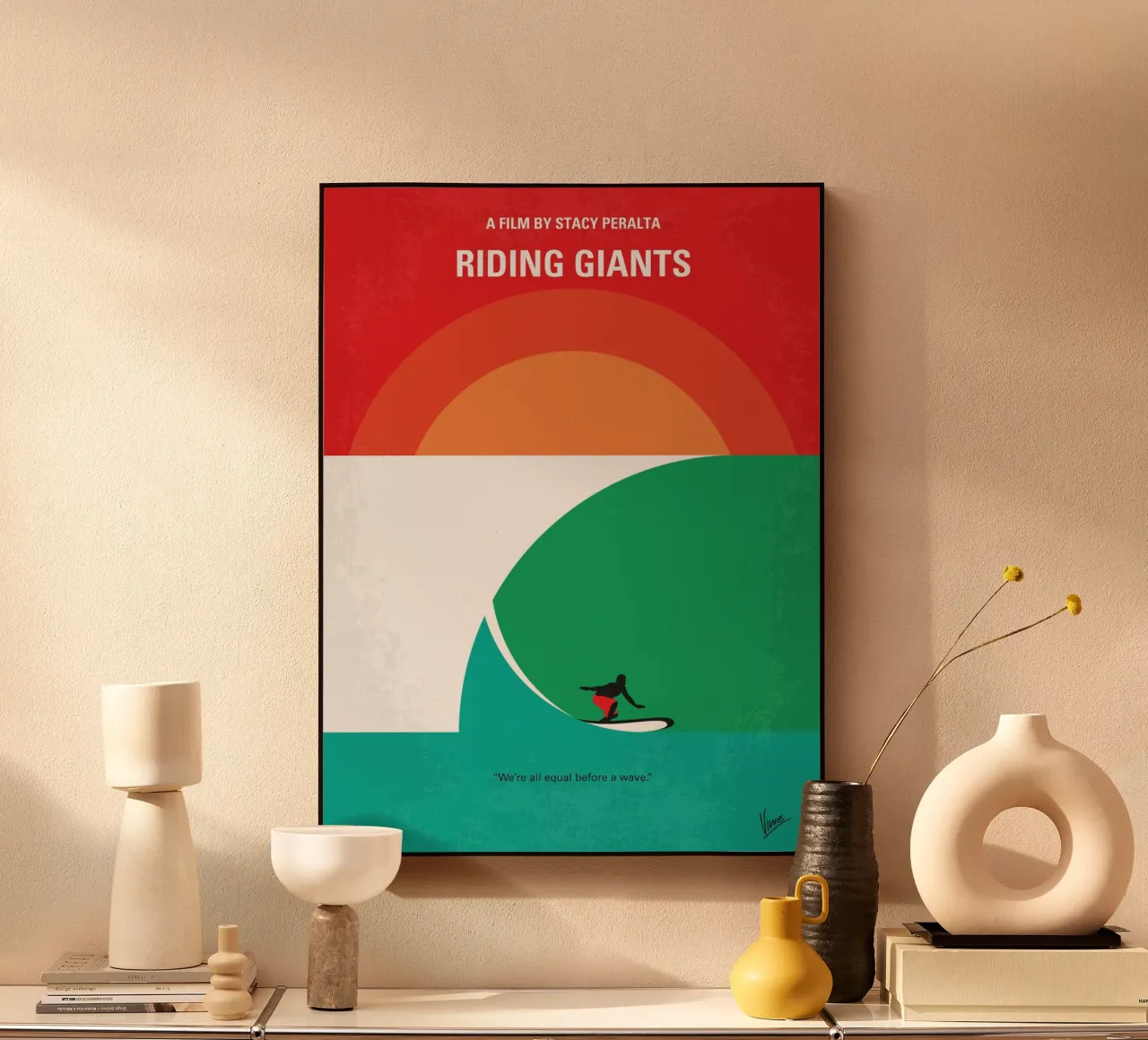 No915 My Riding Giants minimal movie poster alluminio dibond da Chungkong