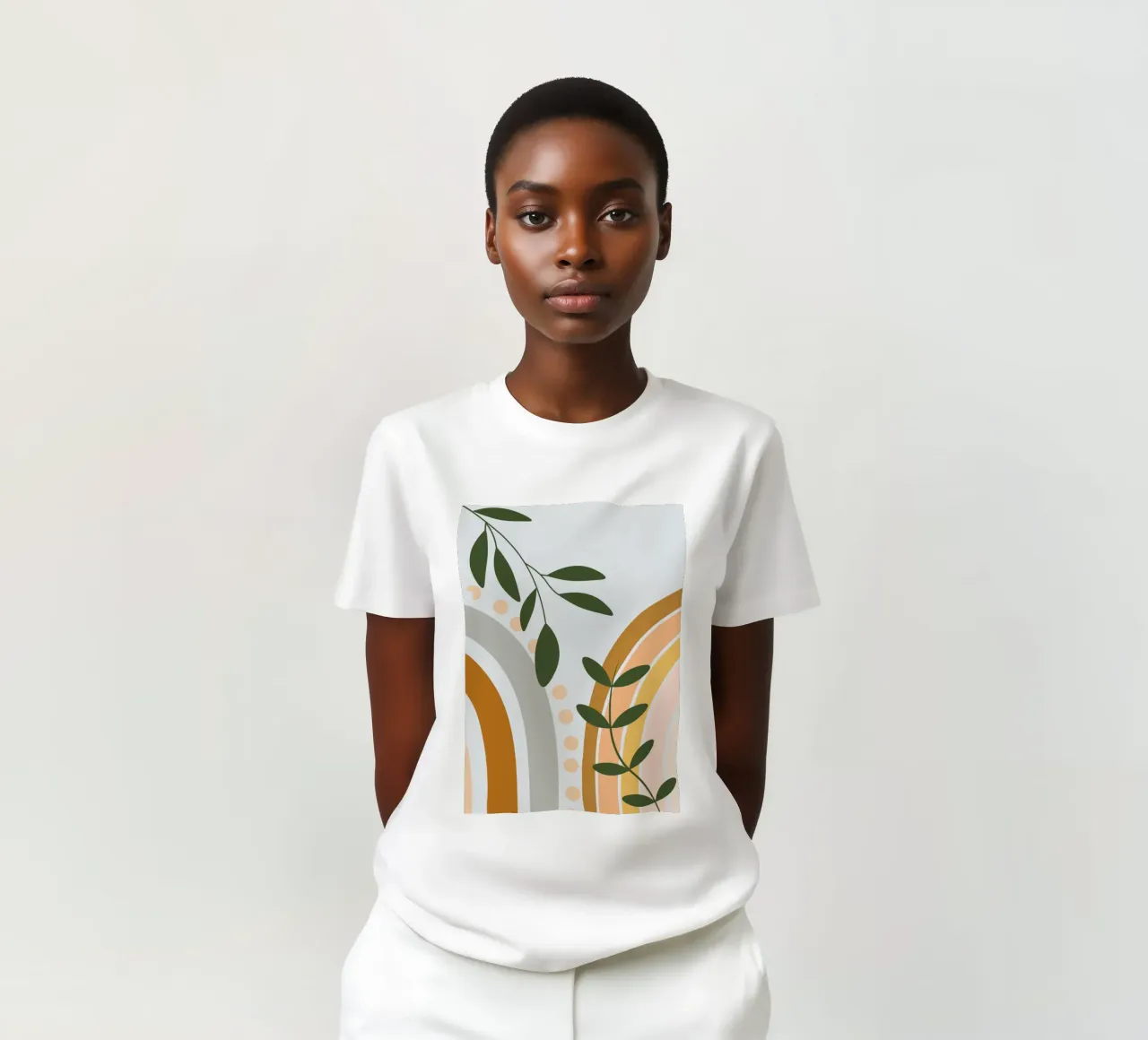 Arcs and leaves t-shirt da LisaArtes