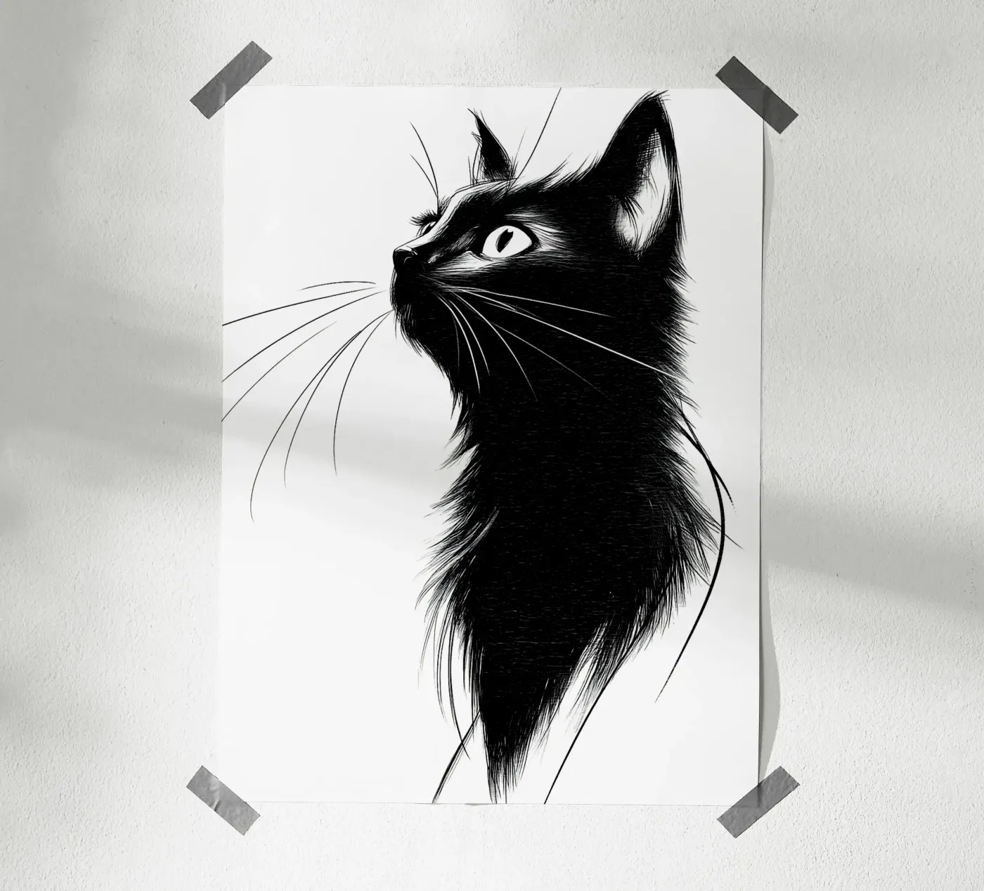 Gatto nero poster da Puschkinowa