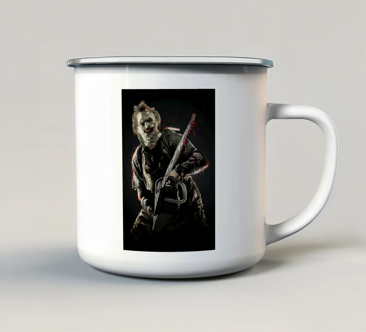 Leatherface tazza in smalto da nabakumov