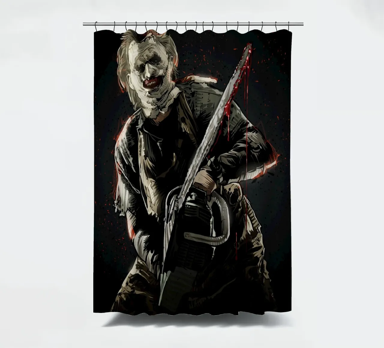Leatherface shower curtain by nabakumov