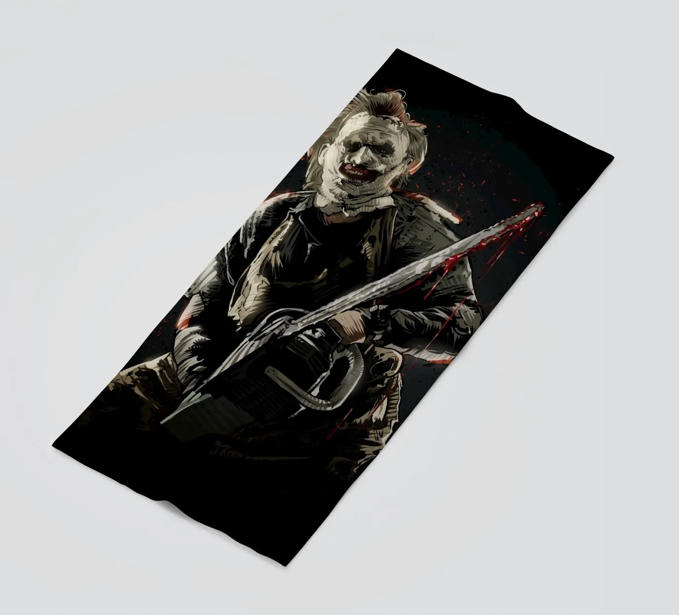 Leatherface beach towel by nabakumov