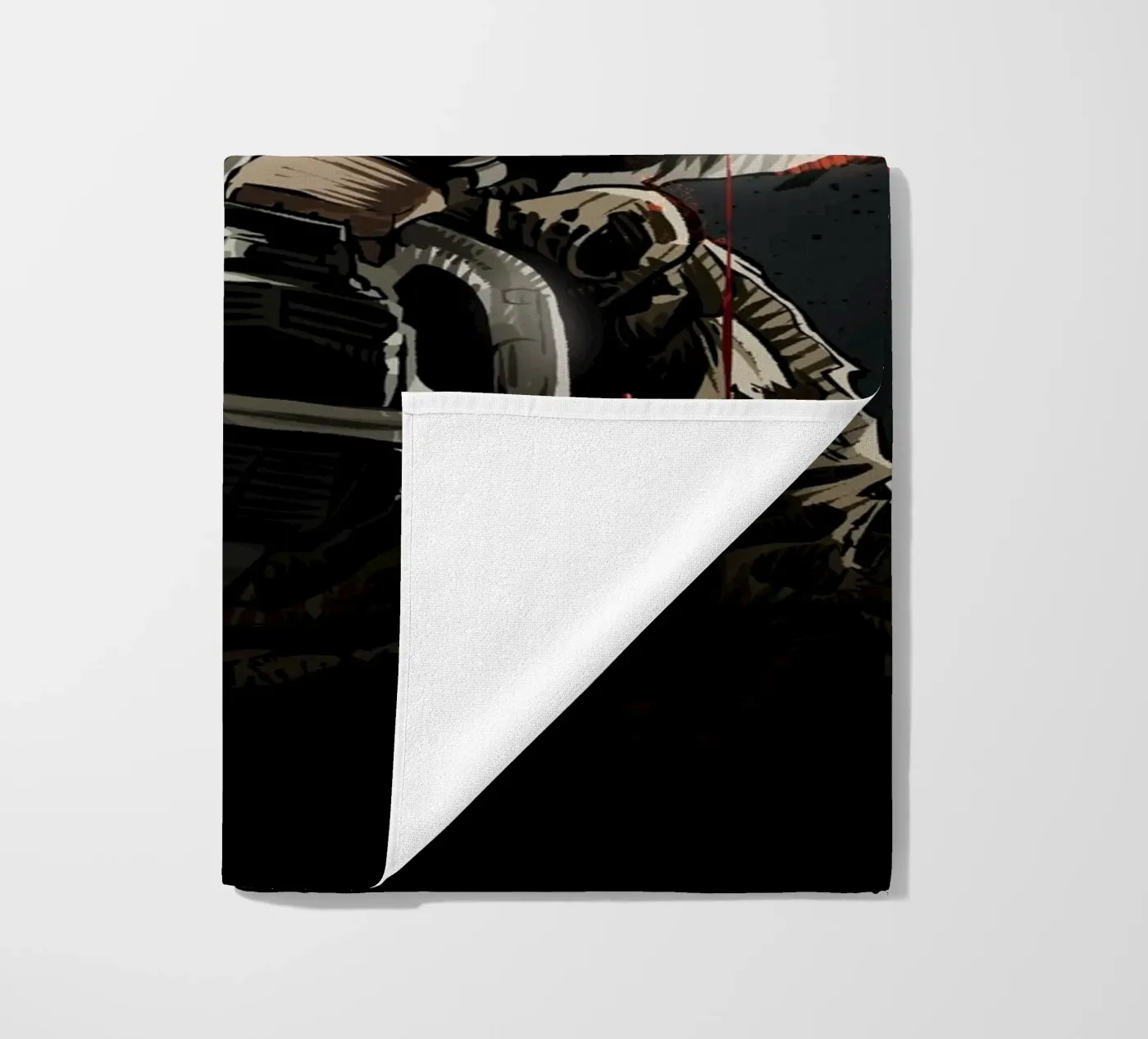 Leatherface beach towel by nabakumov