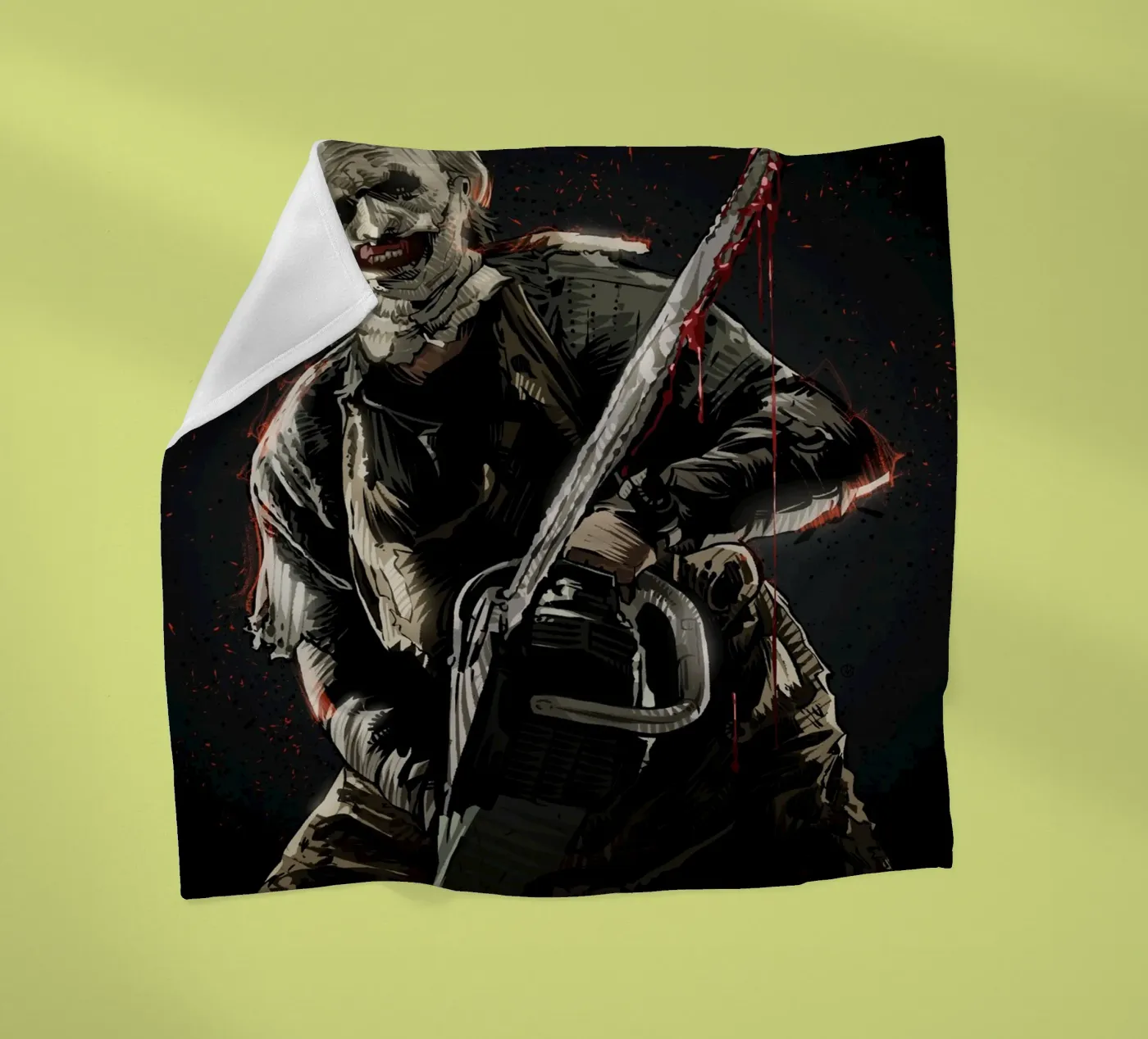Leatherface fleece blanket by nabakumov