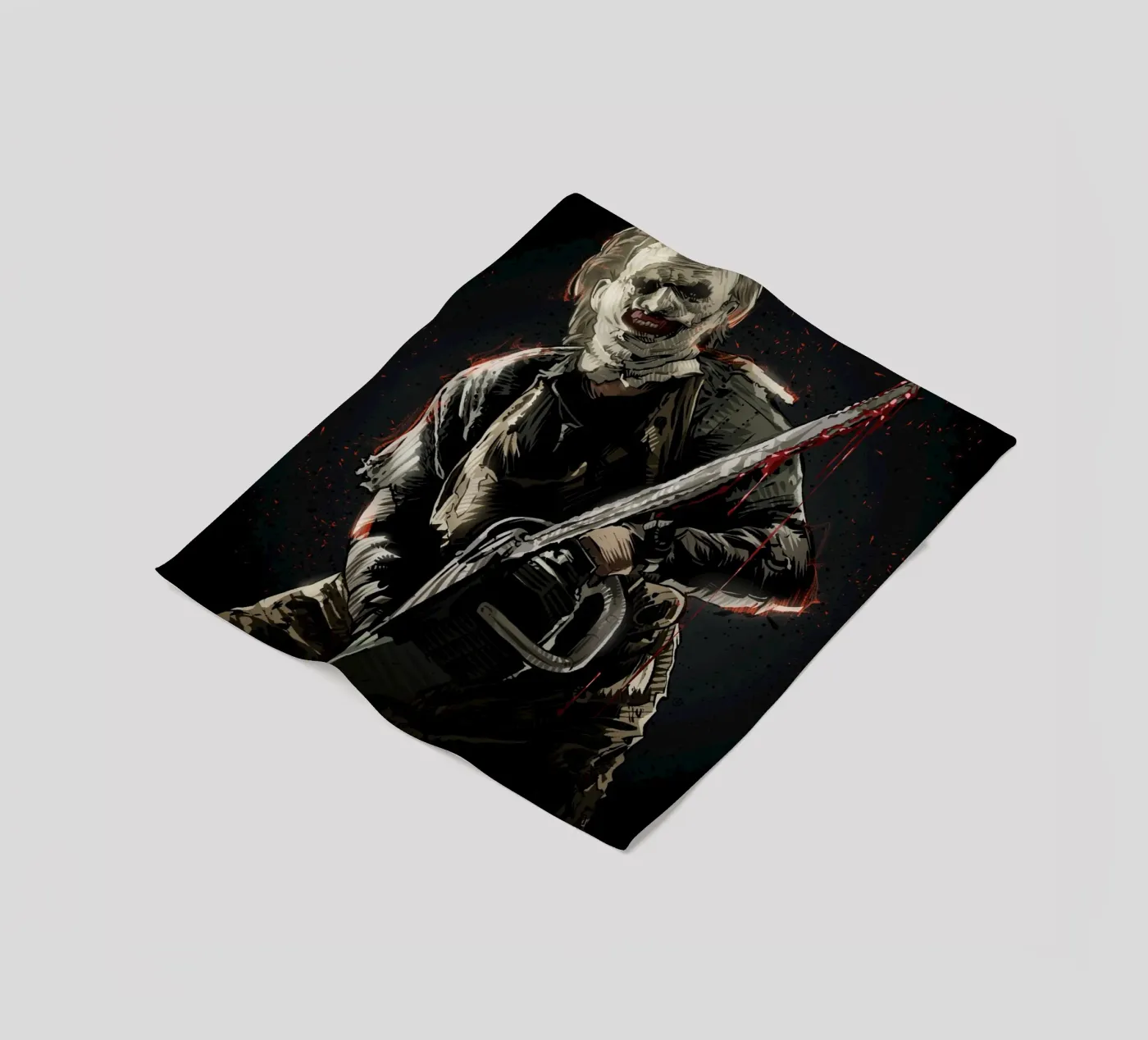 Leatherface fleece blanket by nabakumov
