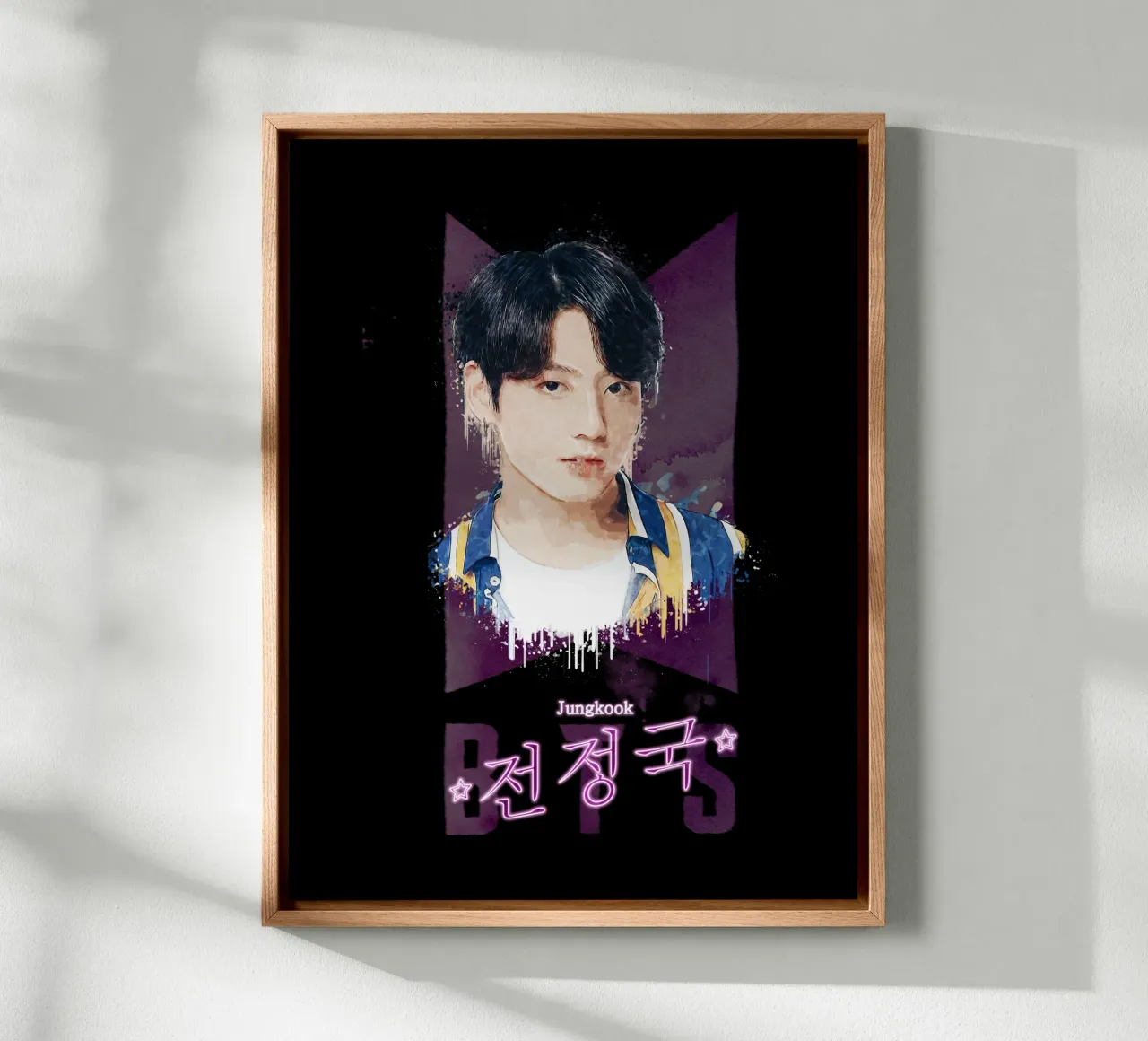 Jeon Jung-kook - BTS tela con Cornice a cassetta da Gunawan Rb