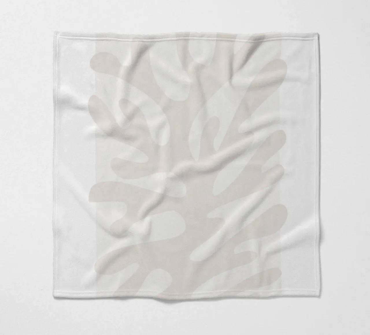 Abstract coral - Minimalist natural design fleece blanket by Whole©