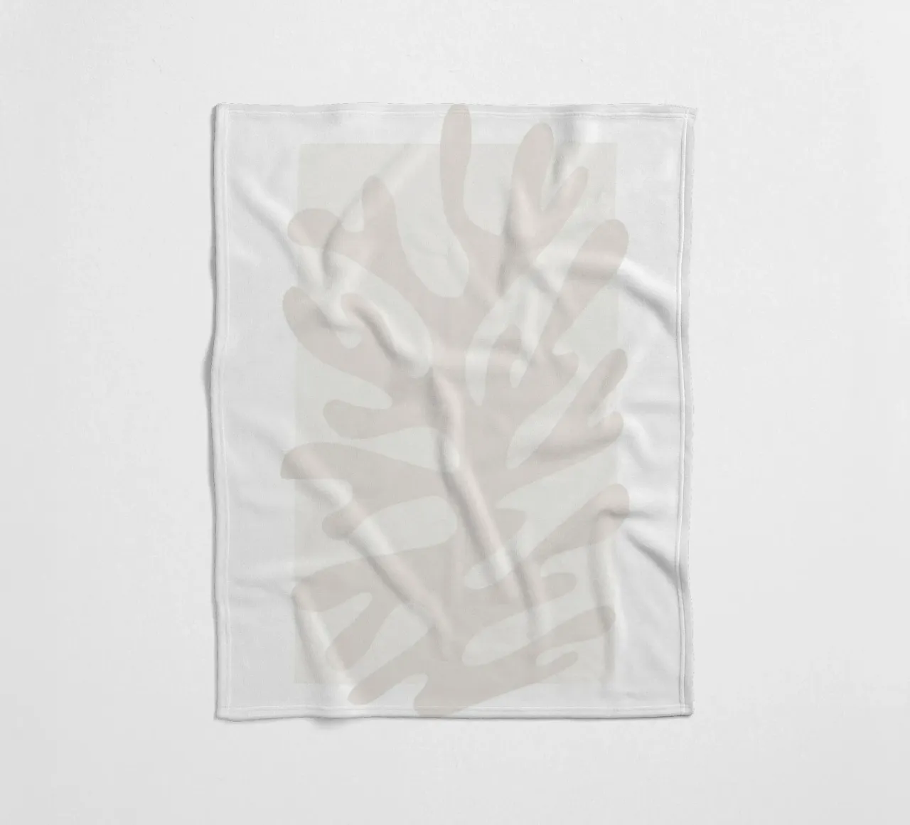 Abstract coral - Minimalist natural design fleece blanket by Whole©