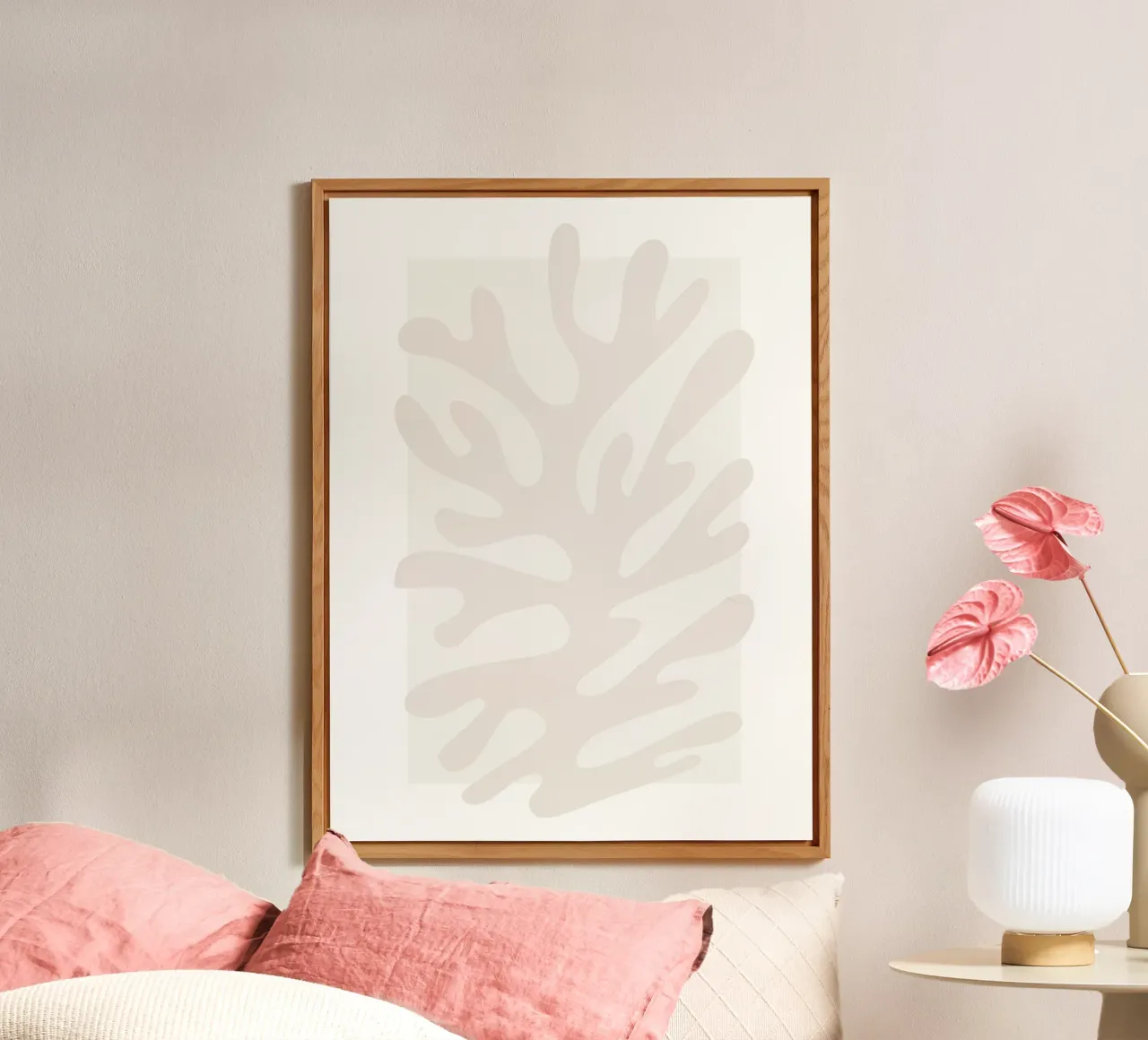 Abstract coral - Minimalist natural design alu-dibond by Whole©