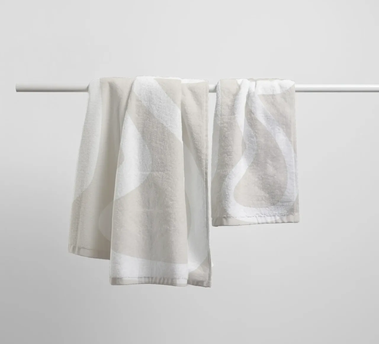 Organic lines - abstract minimalist design towel by Whole©