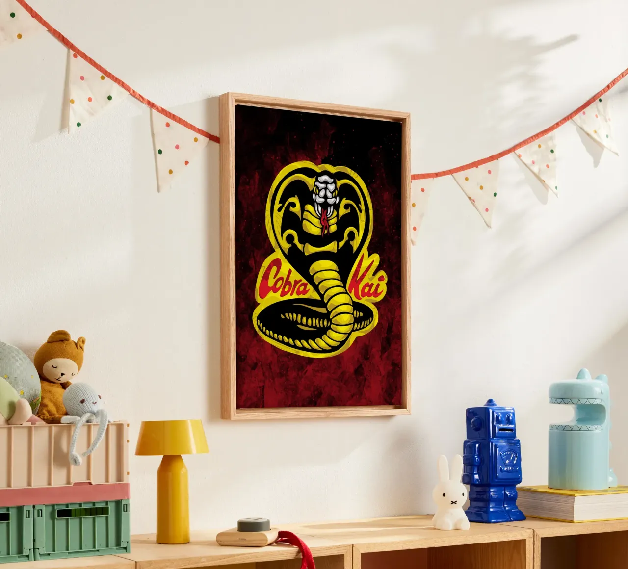 Cobra Kai tela con Cornice a cassetta da nabakumov