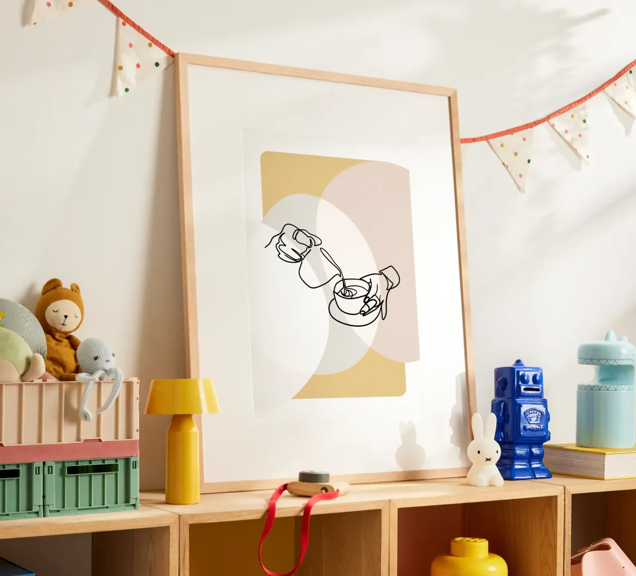 Coffee into a cup poster con telaio in plastica da LisaArtes