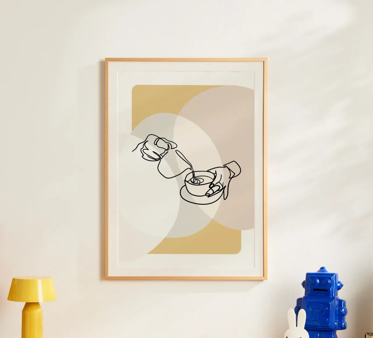 Coffee into a cup poster con telaio in plastica da LisaArtes