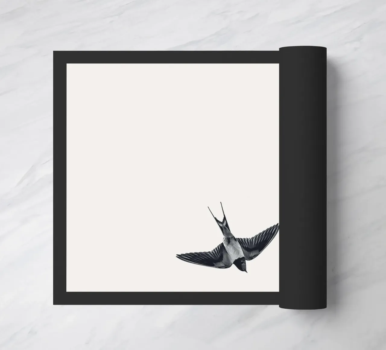 Twee zwaluwen - Minimalistisch natuurlijk ontwerp deurmat van Whole©