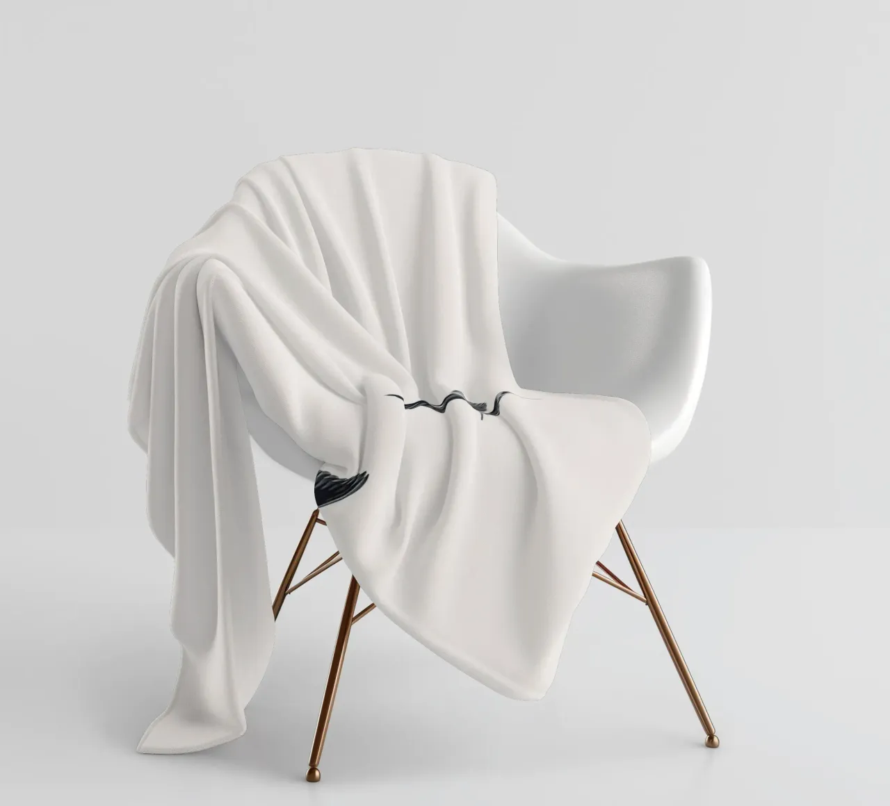 Twee zwaluwen - Minimalistisch natuurlijk ontwerp fleecedeken van Whole©