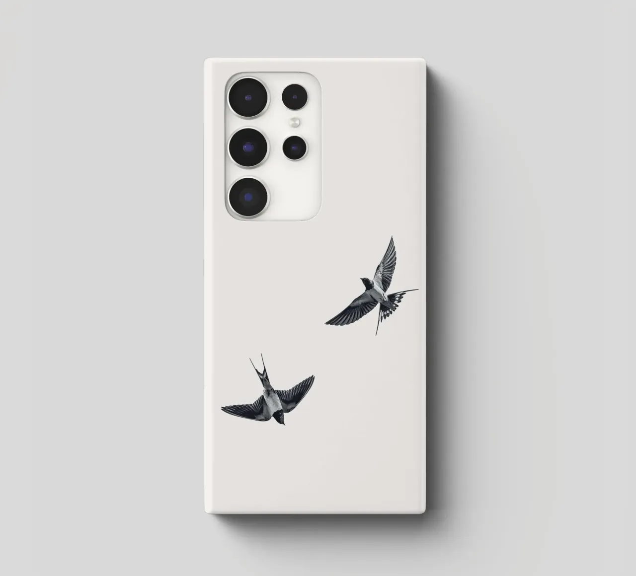 Twee zwaluwen - Minimalistisch natuurlijk ontwerp samsung hoesje van Whole©