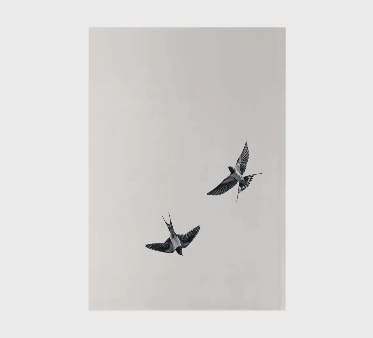 Twee zwaluwen - Minimalistisch natuurlijk ontwerp notitieboek van Whole©