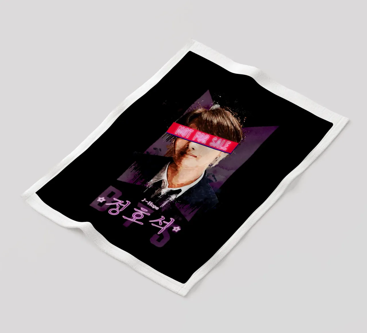 J-Hope Not for sale fleece blanket by Gunawan Rb