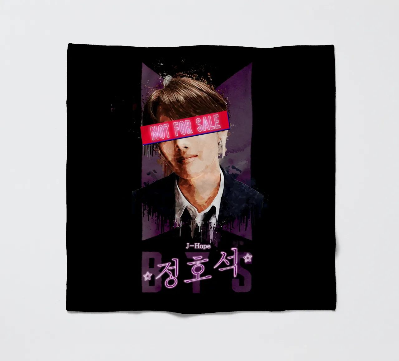 J-Hope Not for sale fleece blanket by Gunawan Rb