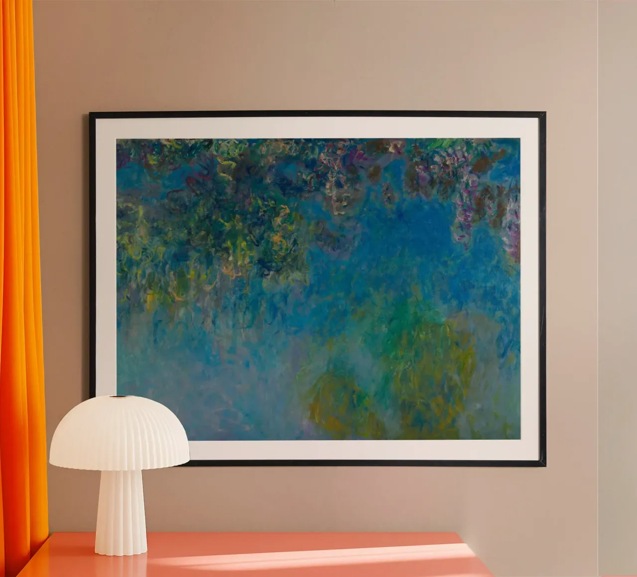 Claude Monet - Glicine 1925 poster con telaio in plastica da William Store
