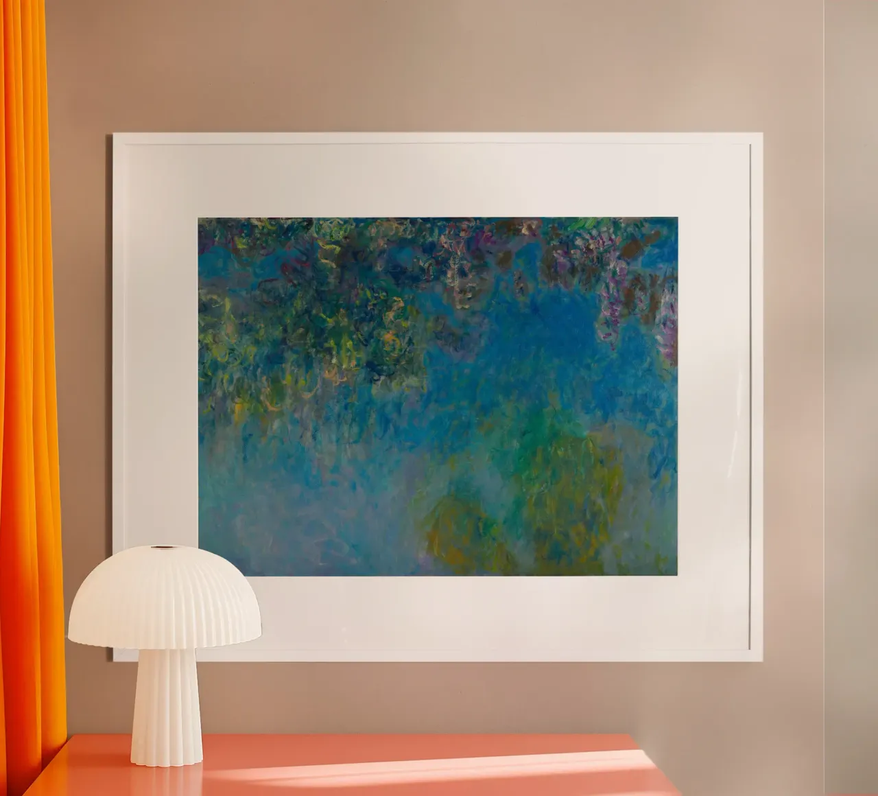 Claude Monet - Glicine 1925 poster con telaio in plastica da William Store