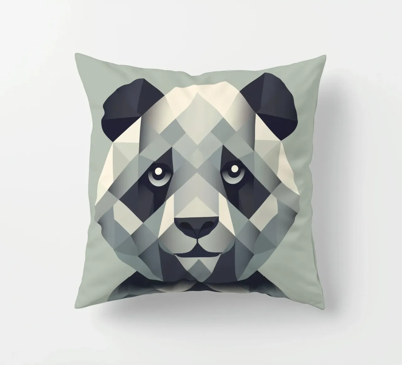 Potenza gentile: il panda nell'arte geometrica cuscino da namosh