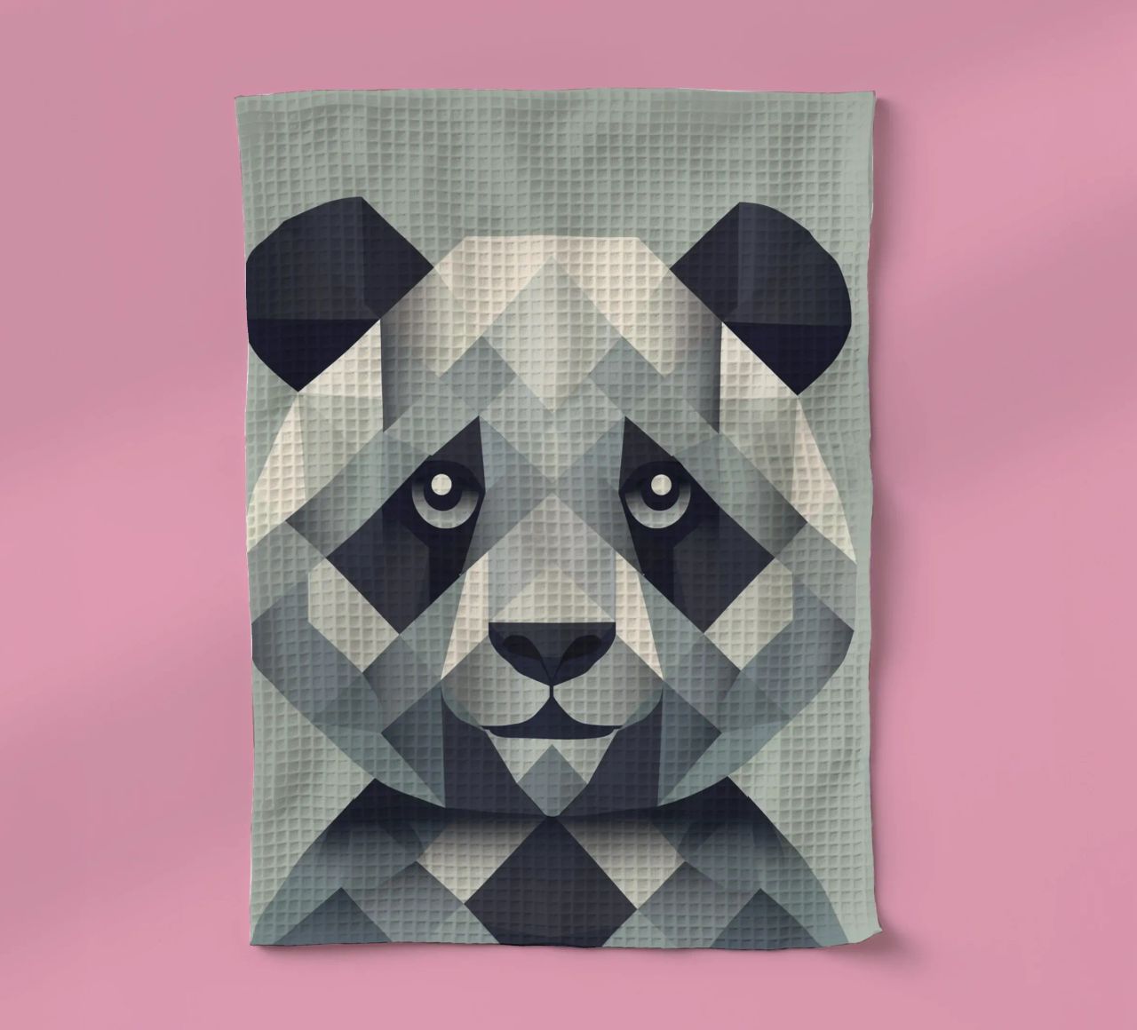 Une force douce : le panda dans l'art géométrique torchon de namosh