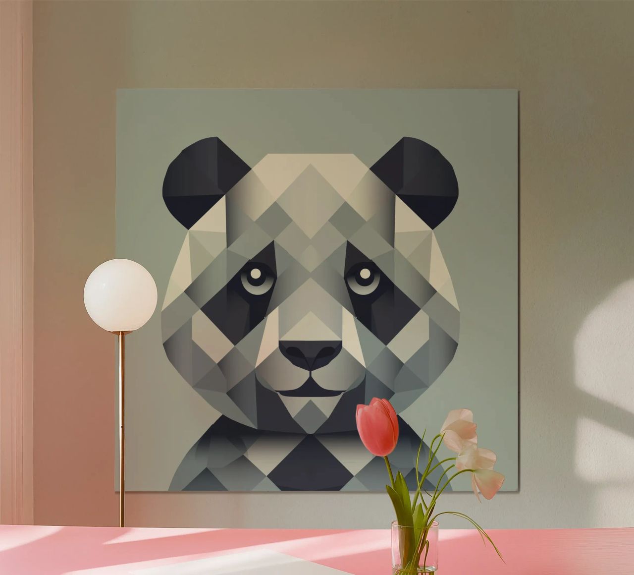 Une force douce : le panda dans l'art géométrique poster de namosh