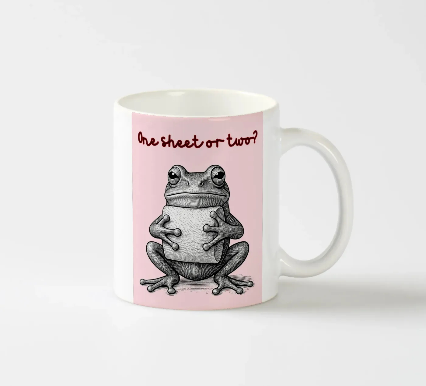 one sheet or two ceramic mug by seempouls