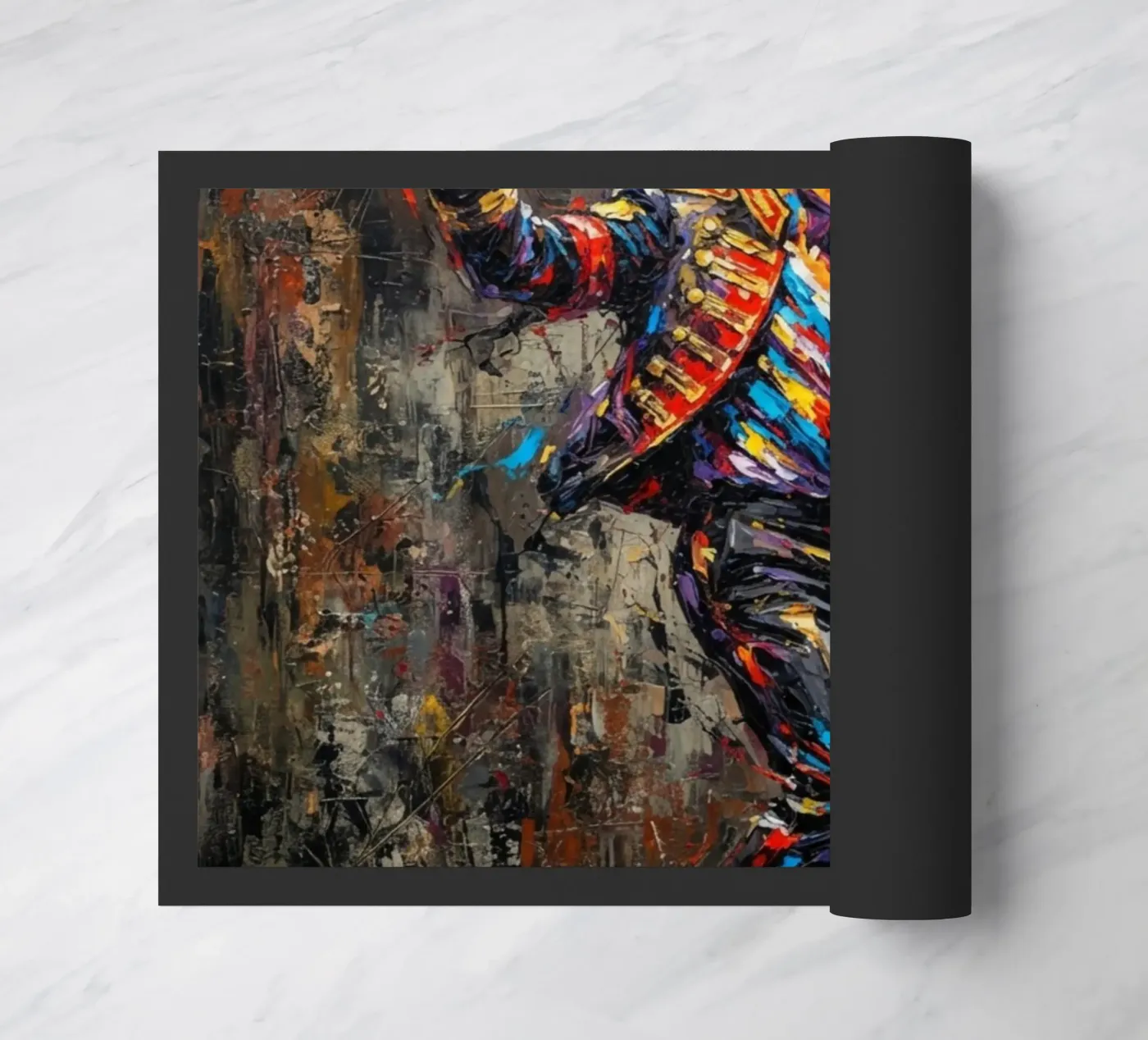 Michael Jackson abstract doormat by Darah Juang