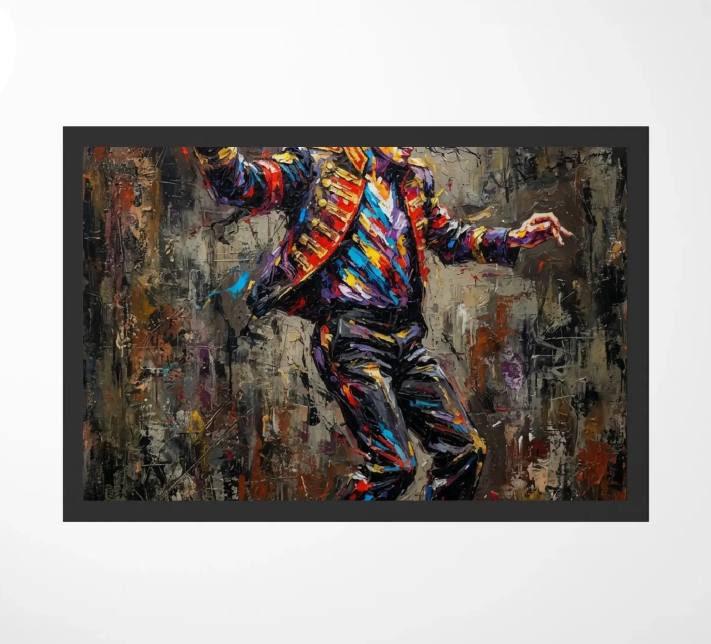 Michael Jackson abstract doormat by Darah Juang