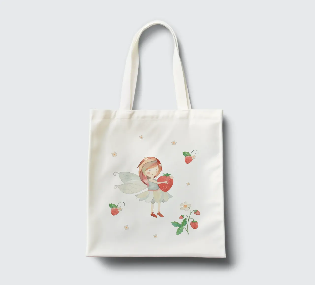 Strawberry girl tote bag by Sabrina Ziegenhorn