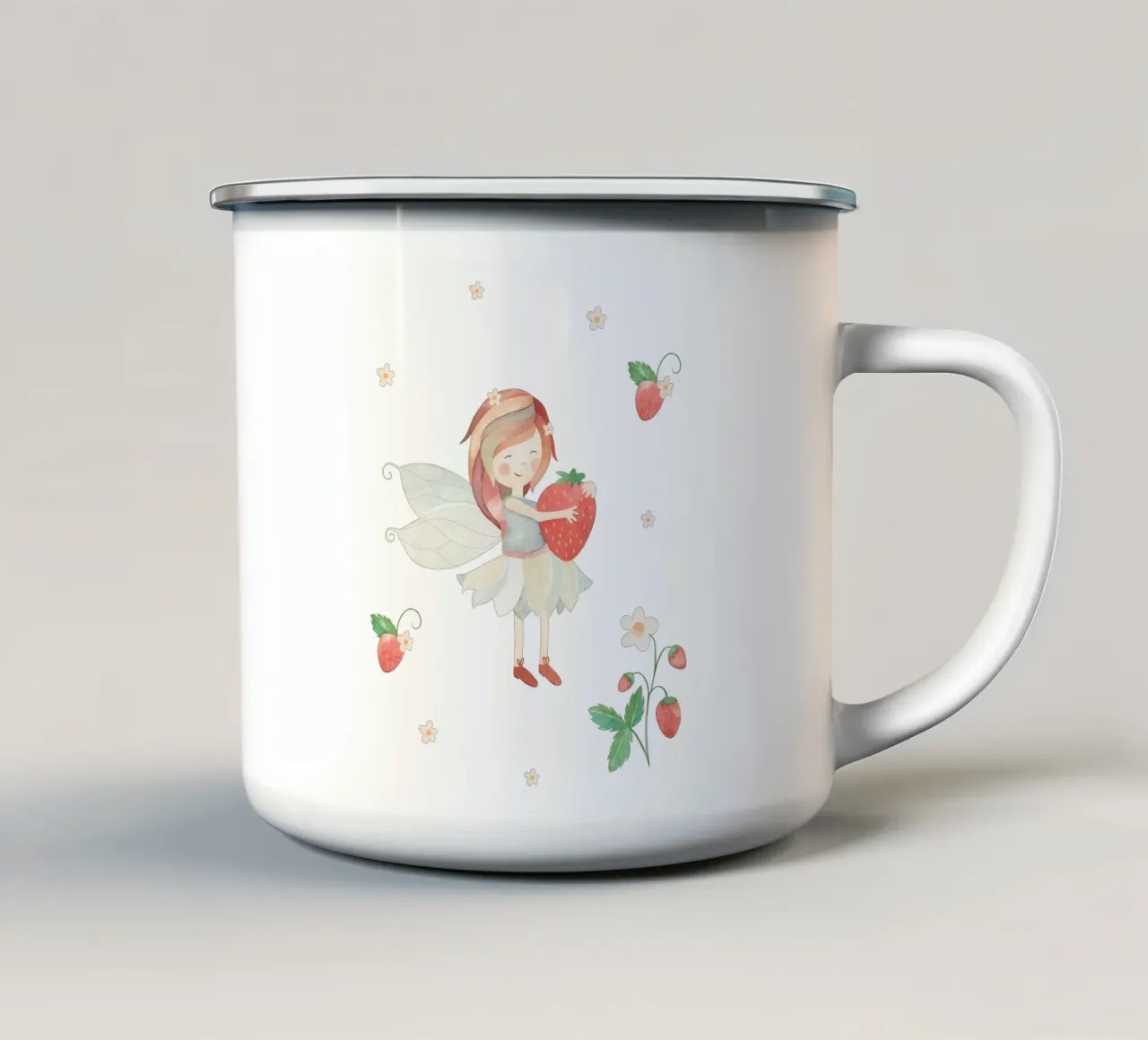 La ragazza delle fragole tazza in smalto da Sabrina Ziegenhorn