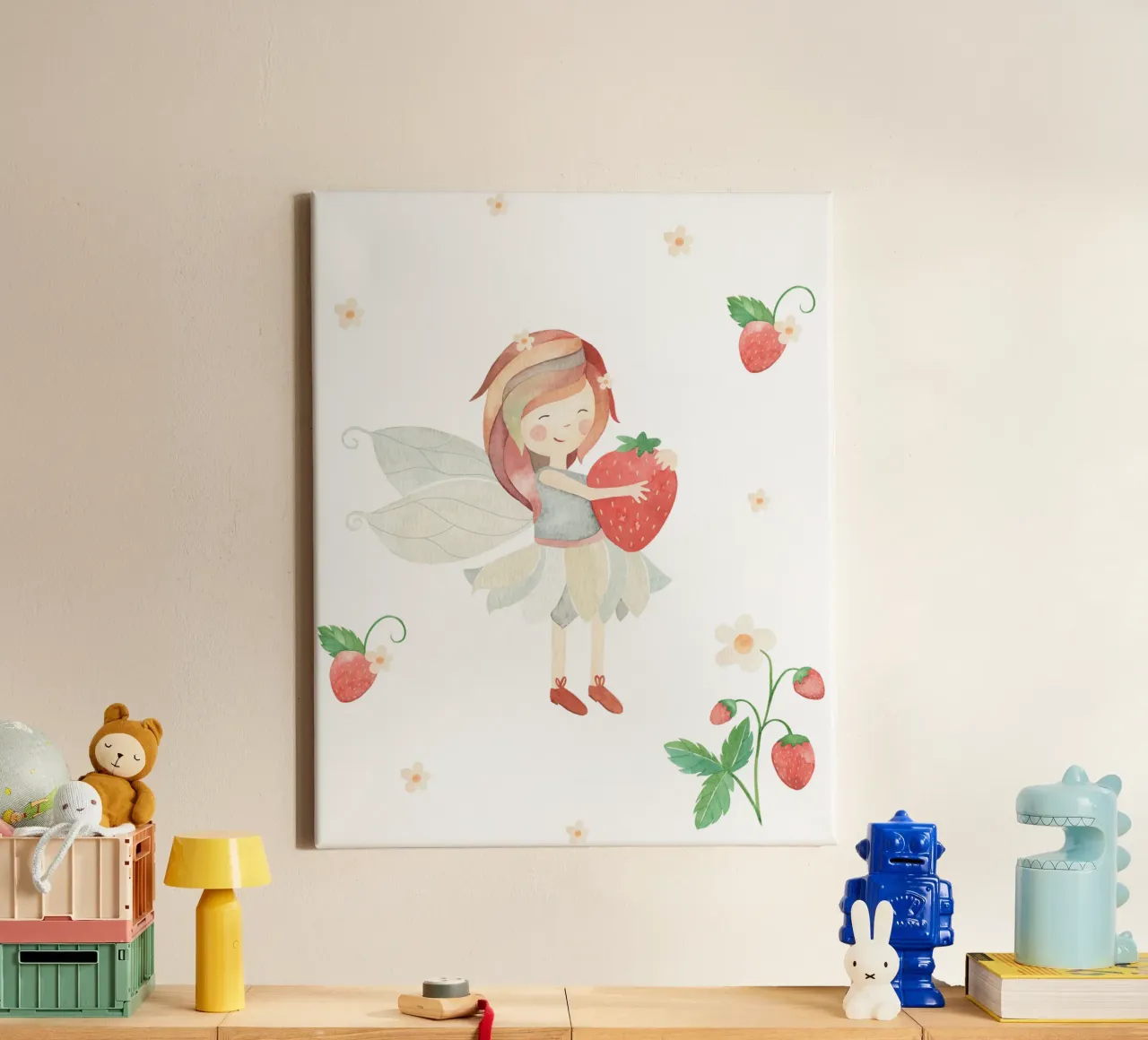 Strawberry girl canvas by Sabrina Ziegenhorn