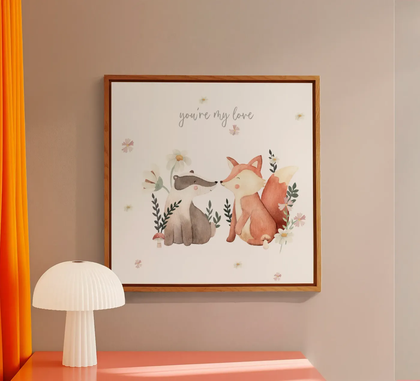 Fox & Badger Acryl-Glas von Sabrina Ziegenhorn