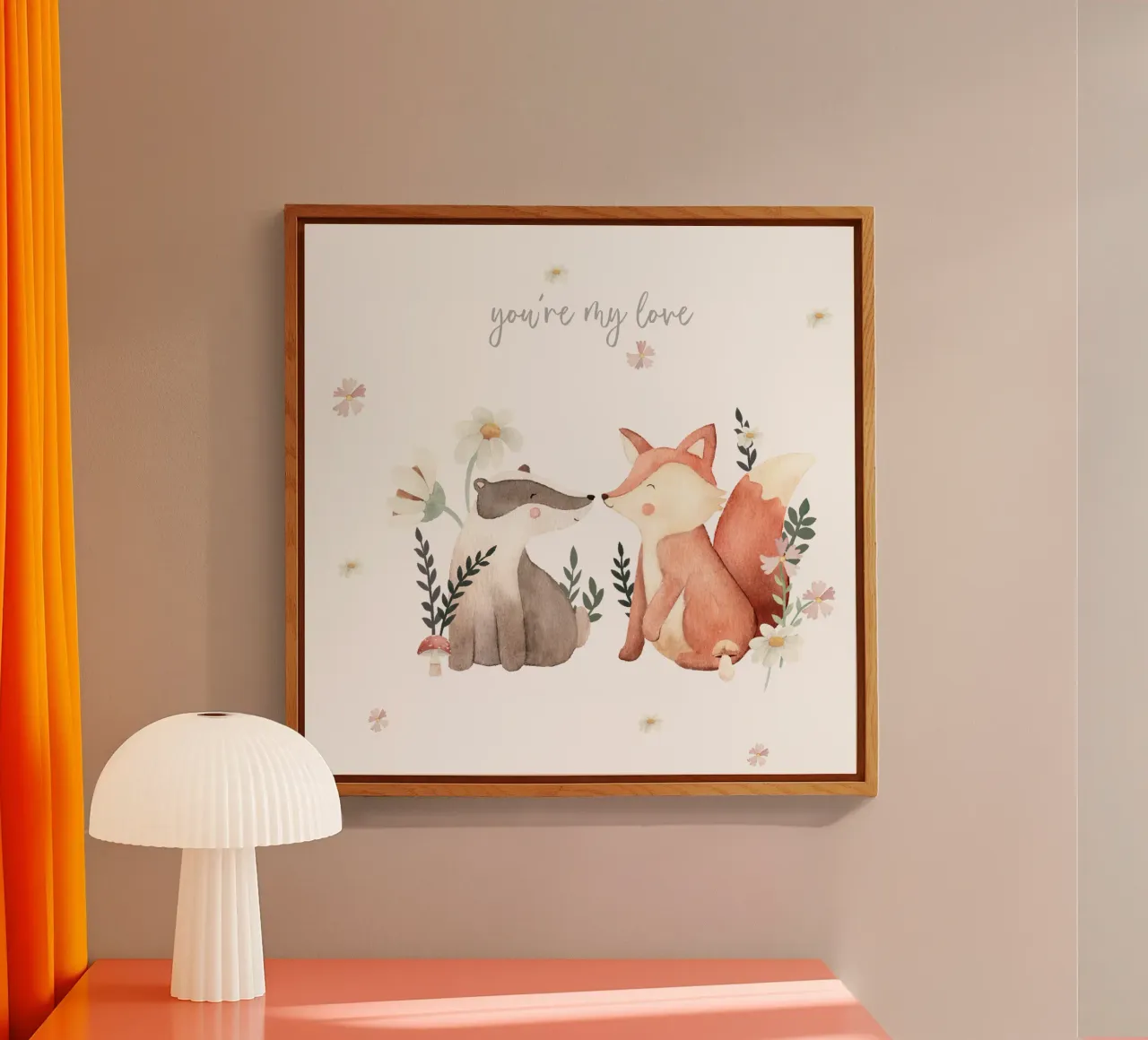 Volpe e tasso plexiglass da Sabrina Ziegenhorn