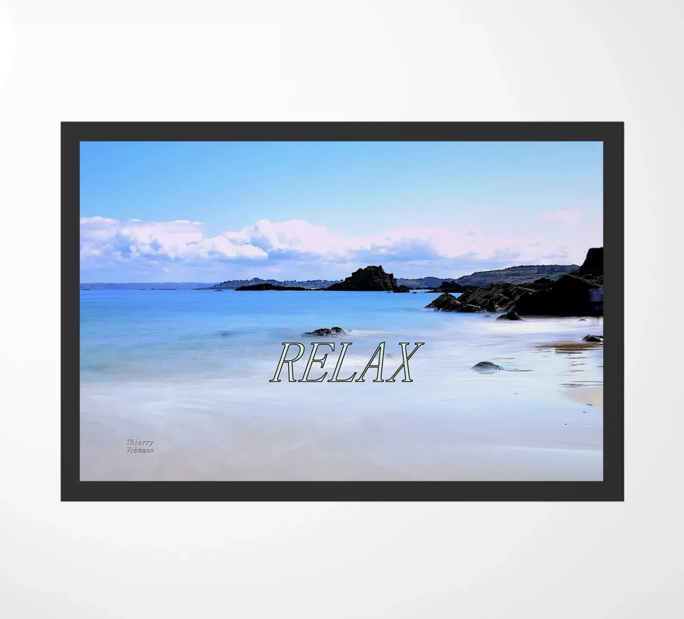 RELAX doormat by TYPOGRAPHY AND GENERATED BY AI