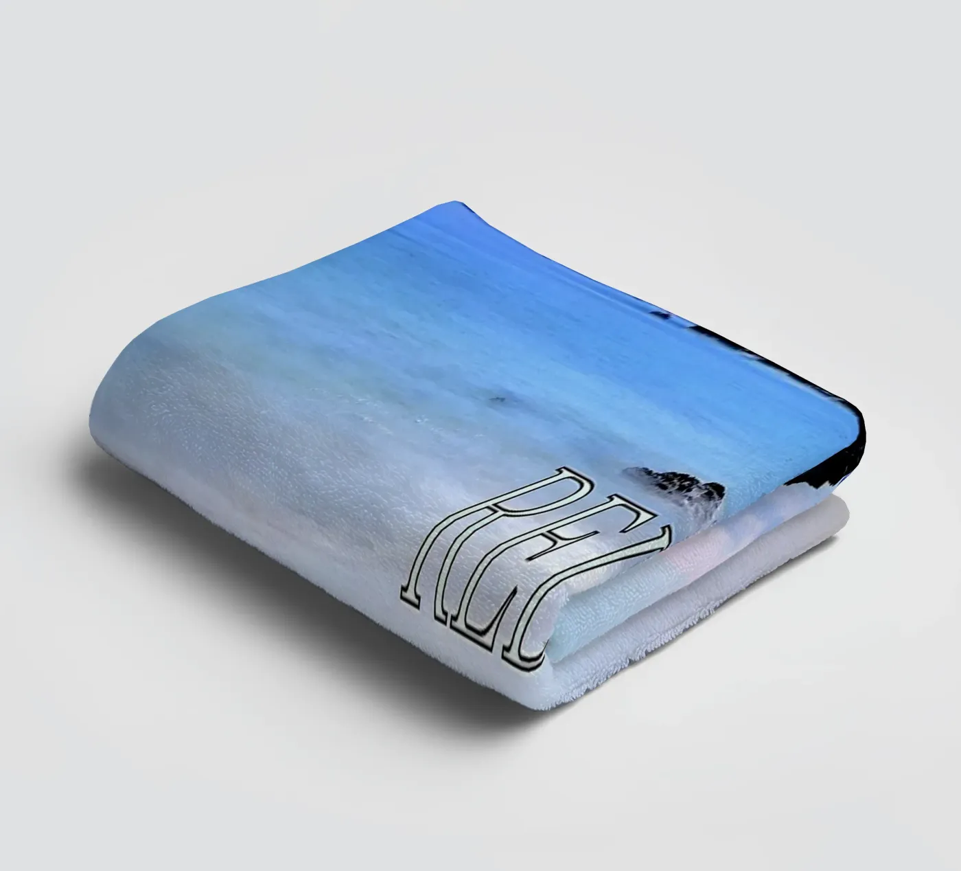 ONTSPAN badhanddoek van TYPOGRAPHY AND GENERATED BY AI