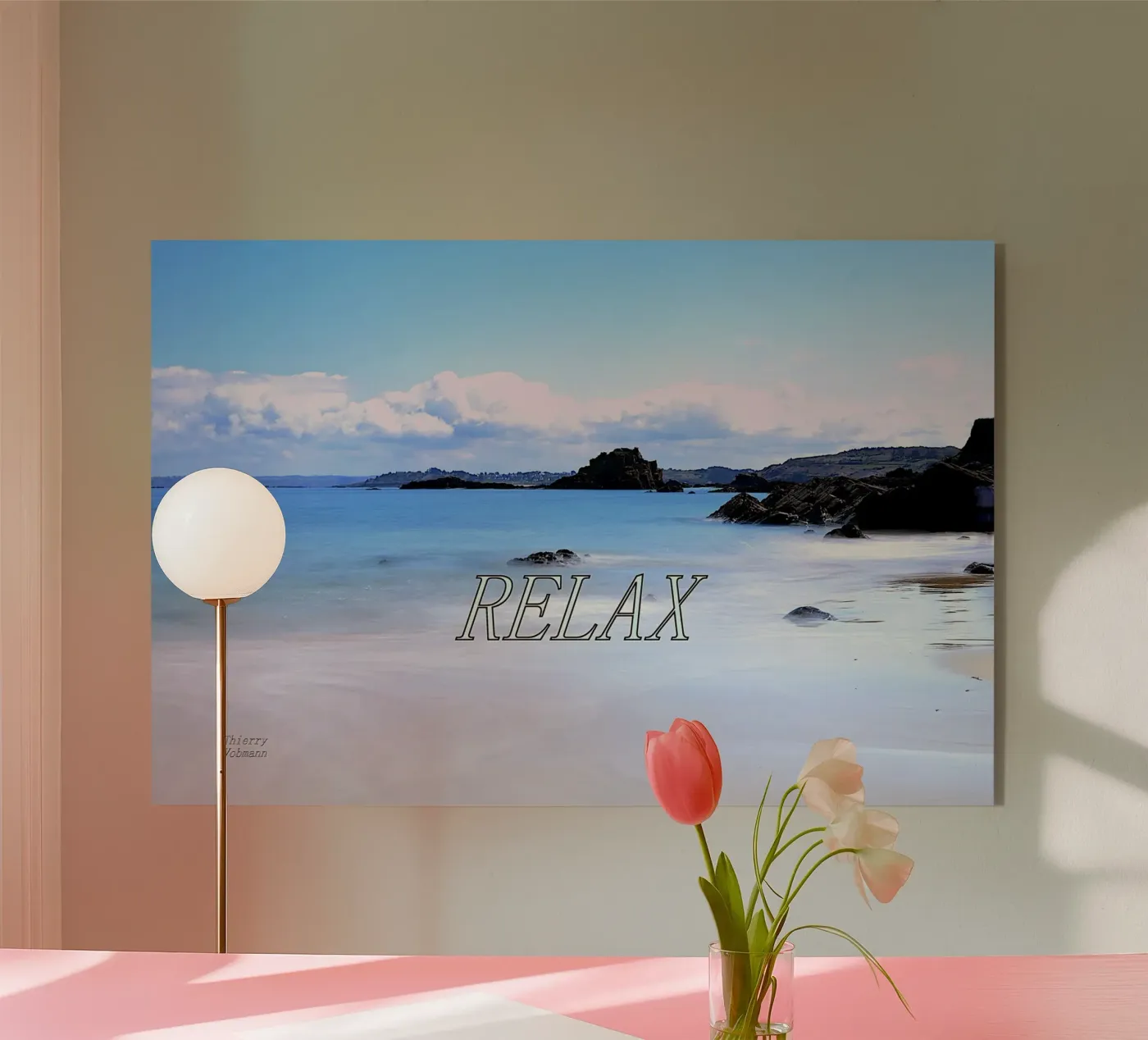 RILASSATI plexiglass da TYPOGRAPHY AND GENERATED BY AI