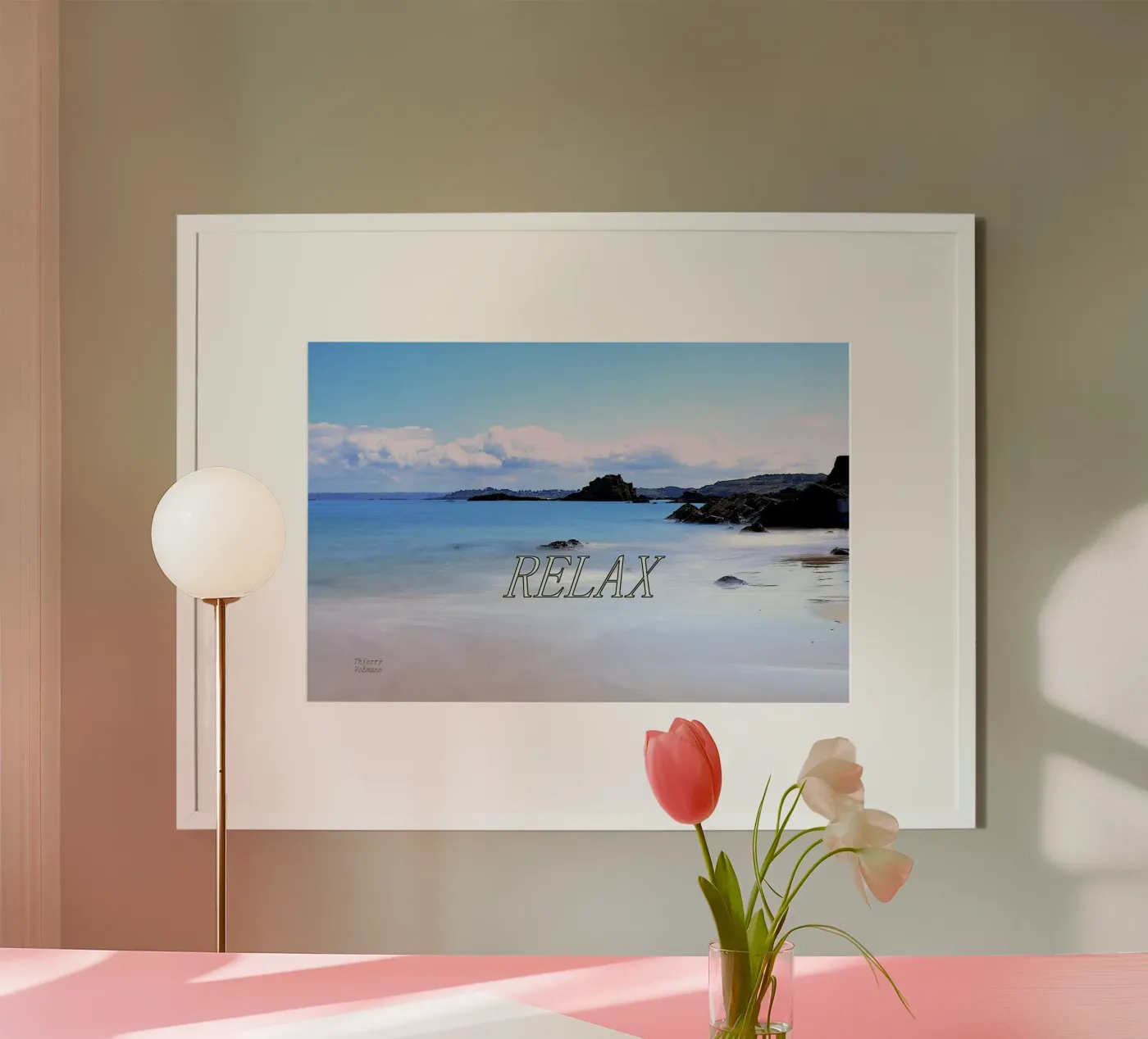 RELAX poster by TYPOGRAPHY AND GENERATED BY AI