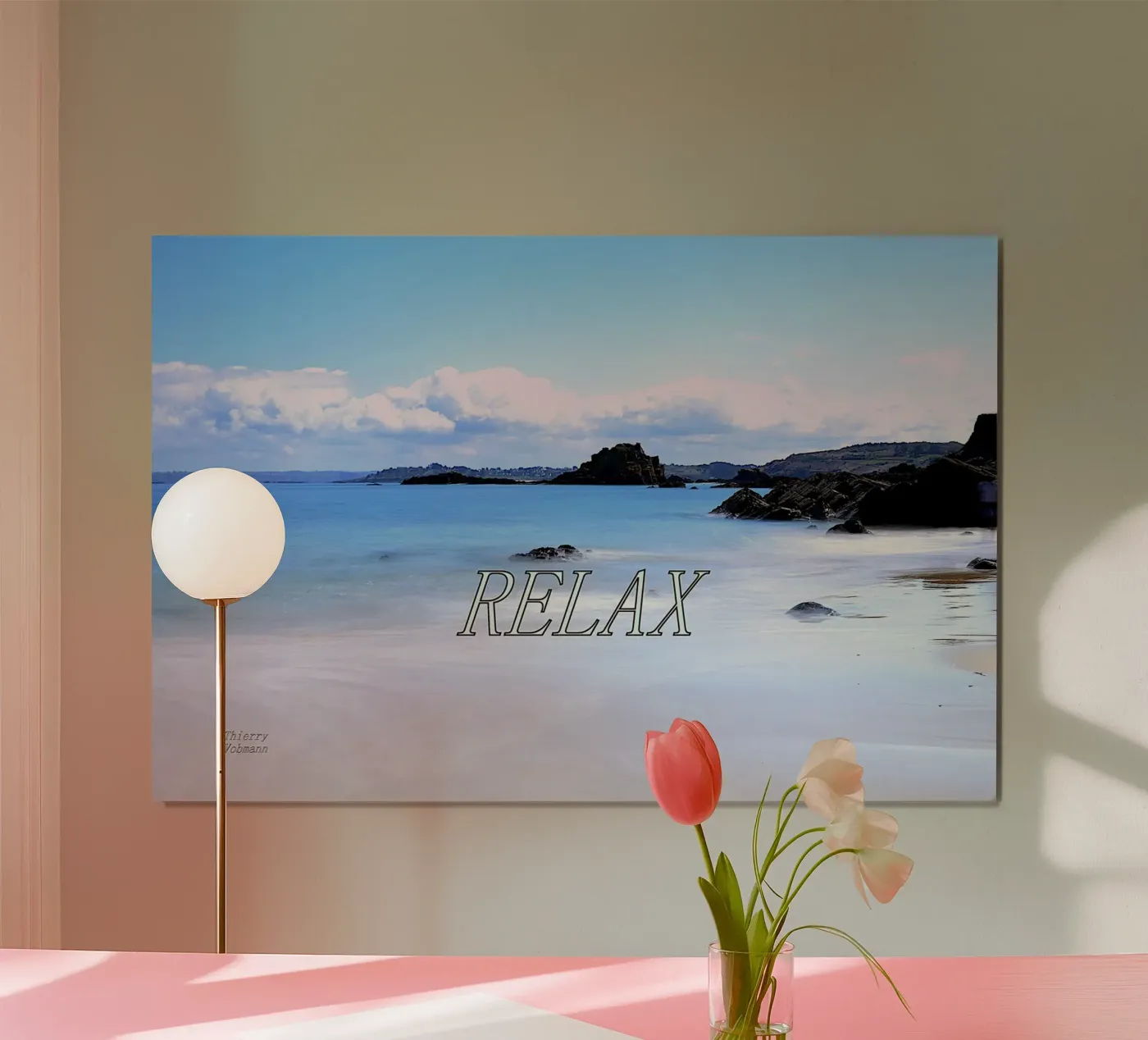 RELAX poster by TYPOGRAPHY AND GENERATED BY AI