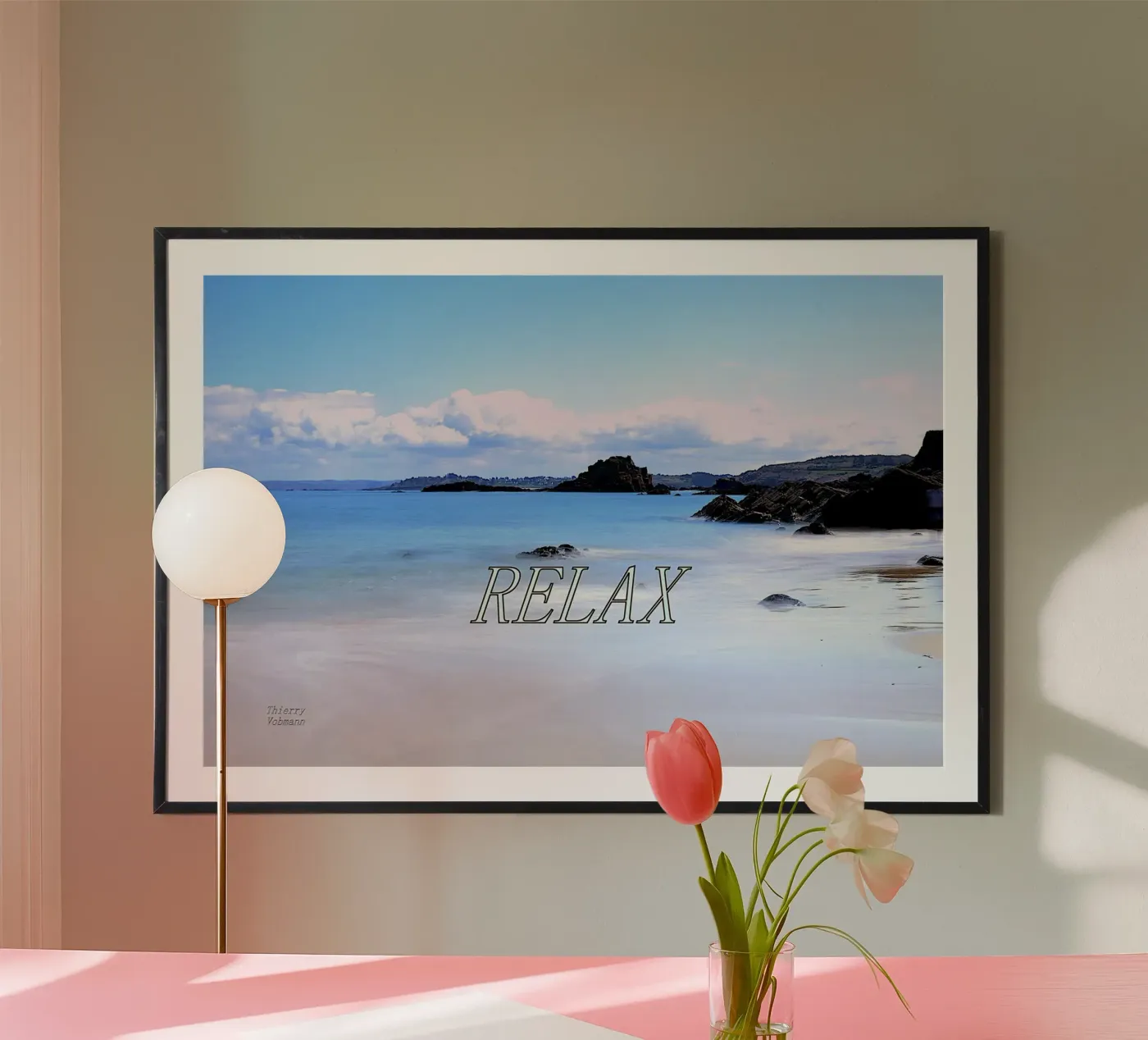 RELAX poster by TYPOGRAPHY AND GENERATED BY AI