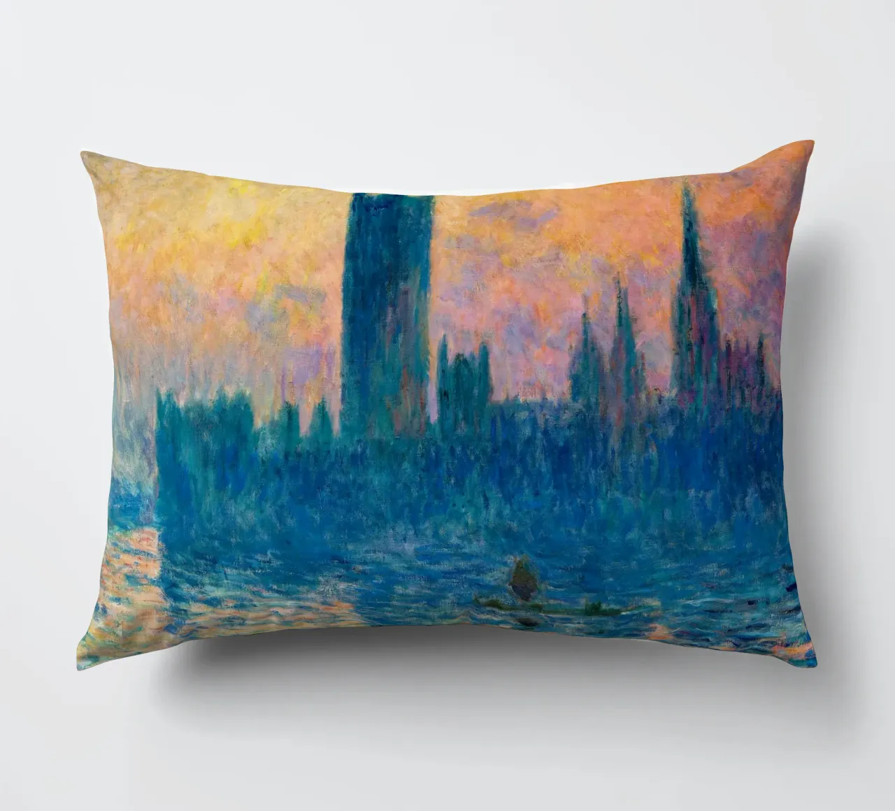 Claude Monet - Il Palazzo del Parlamento, tramonto cuscino da William Store